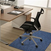 ADVANCE CHAIRMAT PET CARPET ON RUBBER HAD FLOORS RECTANGLE 900 X 1200MM BLUE