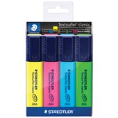 STAEDTLER 364 TEXTSURFER CLASSIC HIGHLIGHTER CHISEL PACK 4