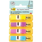 POSTIT 6834AB MINI INDEX FLAGS BRIGHT ASSORTED PACK 140