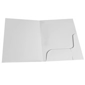 FM PRESENTATION FOLDER SINGLE POCKET W220MM X H310MM GLOSS WHITE PACK 50