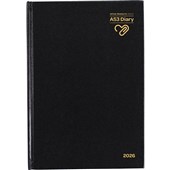 OPD DIARY A53 BLACK WEEK TO VIEW EVEN YEAR