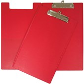 OFFICE SUPPLY CO CLIPBOARD DOUBLE PVC FOOLSCAP RED