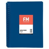 FM INSERT DISPLAY BOOK REFILLABLE 20 POCKET A4 BLUE