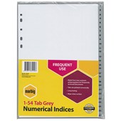 MARBIG PP INDEX DIVIDER 154 TAB A4 GREY