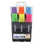 ARTLINE VIVIX HIGHLIGHTER CHISEL ASSORTED WALLET 6