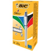 BIC 4COLOUR SHINE RETRACTABLE BALLPOINT PEN 10MM