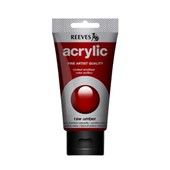 REEVES PREMIUM ACRYLIC PAINT 75ML TUBE RAW UMBER