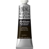 WINSOR AND NEWTON ARTISAN OIL PAINT WATER MIXABLE SERIES 1 37ML LAMP BLACK