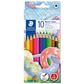 STAEDTLER 126 NORIS CLUB MAXI LEARNER COLOURED PENCILS ASSORTED PACK 10