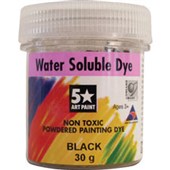 5 STAR POWDERED DYE WATER SOLUBLE 30G BLACK