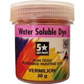 5 STAR POWDERED DYE WATER SOLUBLE 30G VERMILION