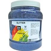 5 STAR GLITTER CONFETTI 1KG BLUE