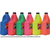 5 STAR TEMPERA POSTER PAINT WASHABLE 2L FLUORESCENT RED