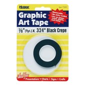 QUARTET GEOTAPE GRID TAPE CREPE 3MM X 9M BLACK