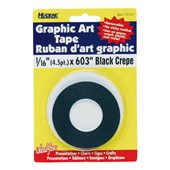 QUARTET GEOTAPE GRID TAPE CREPE 15MM X 15M BLACK