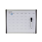 QUARTET ARC CALENDAR BOARD MAGNETIC 280 X 360MM BLACKSILVER