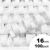 GBC PLASTIC BINDING COMB ROUND 21 LOOP 16MM A4 WHITE PACK 100