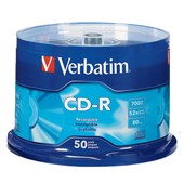 VERBATIM 94691 CDR 700MB 52X SPINDLE SILVER PACK 50