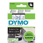 DYMO 40914 D1 LABELLING TAPE 9MM X 7M BLUE ON WHITE