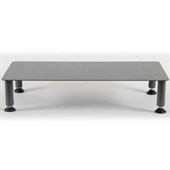 FLUTELINE MONITOR STAND METAL HEIGHT ADJUSTABLE TO 185MM LARGE CHARCOAL