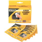 FELLOWES 99702 SCREEN CLEANING WIPES TWIN WET AND DRY PACK 12