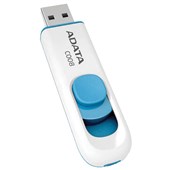 ADATA C008 FLASH DRIVE USB 20 RETRACTABLE 16GB WHITEBLUE