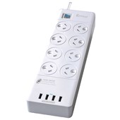 SANSAI POWERBOARD 8 WAY SURGE 4 USB PORTS