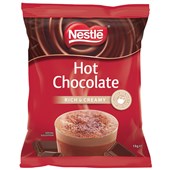 NESTLE DRINKING CHOCOLATE RICH AND CREAMY SOFT PACK 1KG BAG