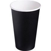 HARVEYS DISPOSABLE CUP HOT SINGLE WALL 495ML BLACK PACK 30