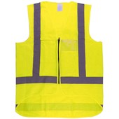 IRONWEAR SAFETY VEST HI VIS REFLECTIVE TAPE 8XL YELLOW