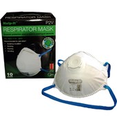 HELPIT P2 MOULDED CUP RESPIRATOR WITH VALVE BOX 10