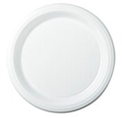 SMART CHOICE DISPOSABLE PLATE DINNER PLASTIC 230MM WHITE PACK 50