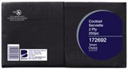 SERVIETTE SMART CHOICE COCKTAIL 2PLY 4FOLD BLACK PKT250