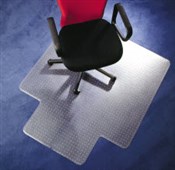 JASTEK CHAIRMAT PVC KEYHOLE MEDIUM PILE CARPET 910 X 1120MM