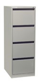 PRECISION CLASSIC VERTICAL FILING CABINET 4 DRAWER W470 X D620 X H1320MM SILVER GREY