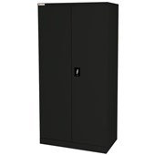 OPD STATIONERY CUPBOARD 3 SHELVES W900 X D500 X H1800MM MATT BLACK