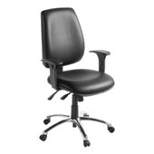 OPD OFFICEWARE TANE 3 EXECUTIVE CHAIR SYNCHRO LEATHER BLACK