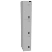 OPD STORAGE LOCKER 3 TIER W300 X D450 X H1800MM STONE GREY