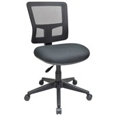 BURO METRO II CONNECT TASK CHAIR MEDIUM MESH BACK 1LEVER NYLON BASE BLACK