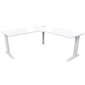 ZEALAND MIRAGE WORKSTATION W1800 X W1800 X D700 X H725MM SILVER FRAME WHITE TOP