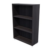 ZEALAND BOOKCASE 2 SHELVES W800 X D300 X H1200MM WITH 50MM FEET FIORDLAND ELM