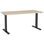 KNIGHT AGILE FIXED DESK W1500 X D800 X H715MM BLACK FRAME NORDIC MAPLE