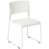 EDEN SLIM VISITOR CHAIR LINKABLE POLYPROPYLENE WHITE