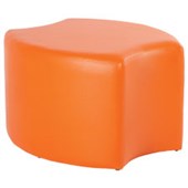 BFX BLOOM OTTOMAN STOOL W690 X D600 X H450MM ORANGE