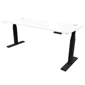 ZEALAND HEIGHT ADJUSTABLE DESK ELECTRIC W1800 X D700 X H6501250MM WHITE