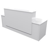 ZEALAND RECEPTION COUNTER WITH DESK MILFORD W2400 X D700 X H1125MM WHITE