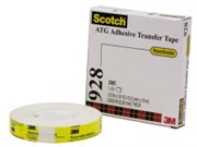 SCOTCH 928 ATG REPOSITIONABLE DOUBLE COATED TISSUE TAPE 12MM X 165M WHITE