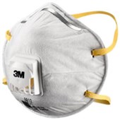 3M RESPIRATOR 8812 DISPOSABLE CUPPED VALVED BOX 10