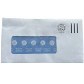 C9 E13 ENVELOPE POSTAGE INCLUDED WINDOW SELF SEAL W165 X L92MM WHITE BOX 500