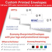 CUSTOM PRINT ENVELOPE PLAIN E35 BOX 250